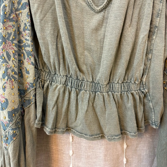 Free People Olive Embroidered Blouse - Picture 5 of 7